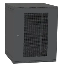 IPCOM 15U 600x600 Шафа телекомунікаційна двері перф(чорна)