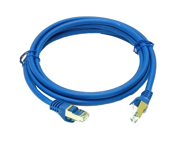 LW S/FTP, 0.5 м, кат. 6А Патч-корд блакитний