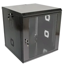 19"12U, 600х600х640 мм Шафа акрилове скло чорна