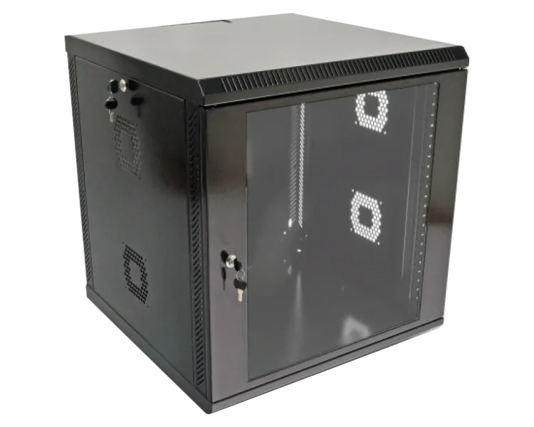 19"12U, 600х600х640 мм Шафа акрилове скло чорна