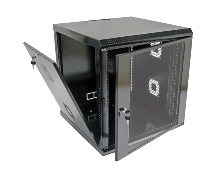 19"12U, 600х600х640 мм Шафа акрилове скло чорна