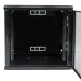 19"12U, 600х600х640 мм Шафа акрилове скло чорна