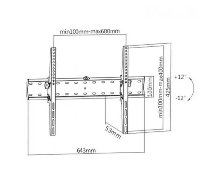 Gembird WM-70T-02 37-70" 40 кг Кронштейн для телевізора