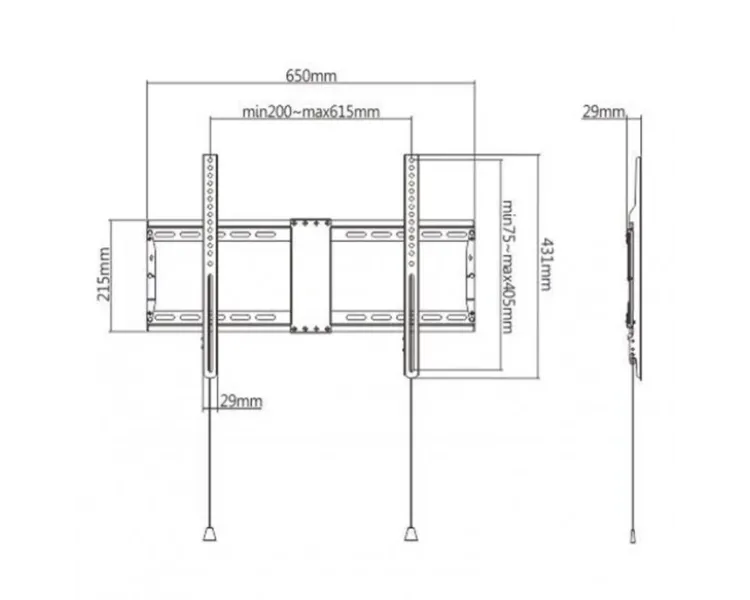 Gembird WM-80F-01 37-80" 70 кг Кронштейн для телевізора