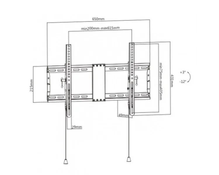 Gembird WM-80T-01 37-80" 70 кг Кронштейн для телевізора