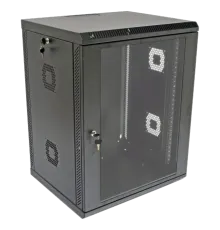 19"15U, 600х500х773 мм Шафа акрилове скло чорна