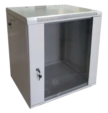 Hypernet WMNC66-12U-FLAT-AC Шафа комутаційна настінна 12U 600x600 розбірна сіра