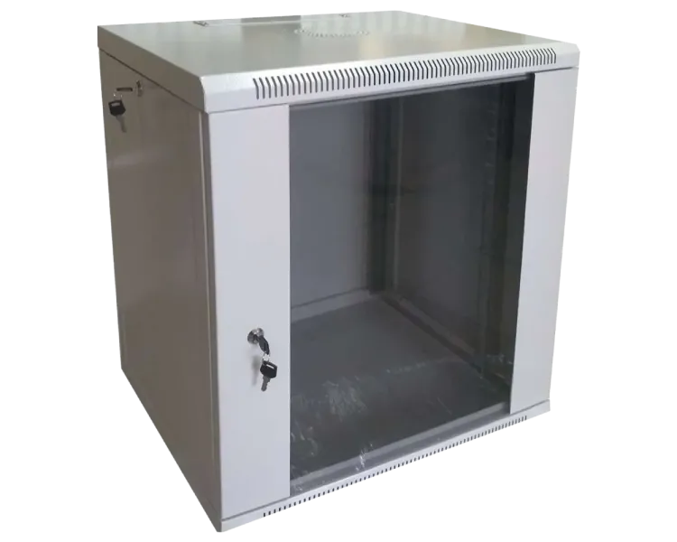 Hypernet WMNC66-12U-FLAT-AC Шафа комутаційна настінна 12U 600x600 розбірна сіра