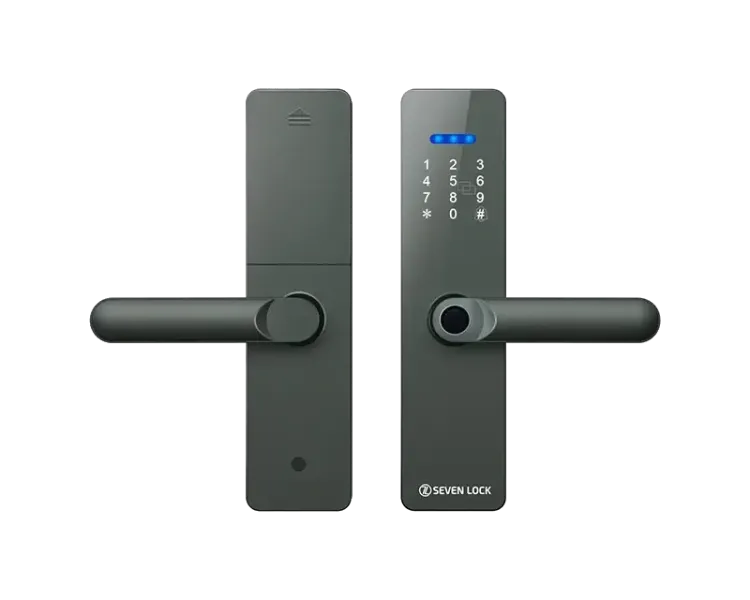 SEVEN LOCK SL-7740BF grey (врізна частина 5050) Розумний дверний біометричний замок
