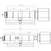 SEVEN LOCK SL-7774BF black (35-90мм) (циліндр) Біометричний замок