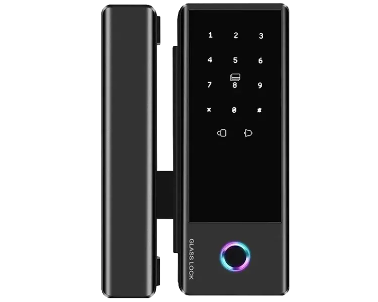 SEVEN LOCK SL-7776BF black Розумний біометричний замок на скляні двері