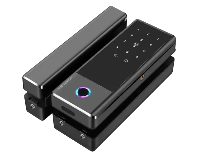 SEVEN LOCK SL-7776BF black Розумний біометричний замок на скляні двері