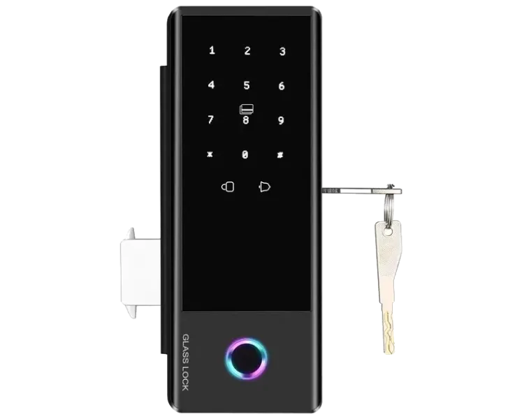 SEVEN LOCK SL-7776BF black Розумний біометричний замок на скляні двері