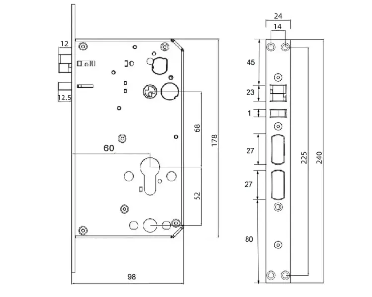 SEVEN LOCK SL-7775BF black Біометричний замок