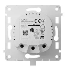 Ajax LightCore (Dimmer) [55] (8EU) ASP white Бездротовий розумний сенсорний димерний вимикач світла
