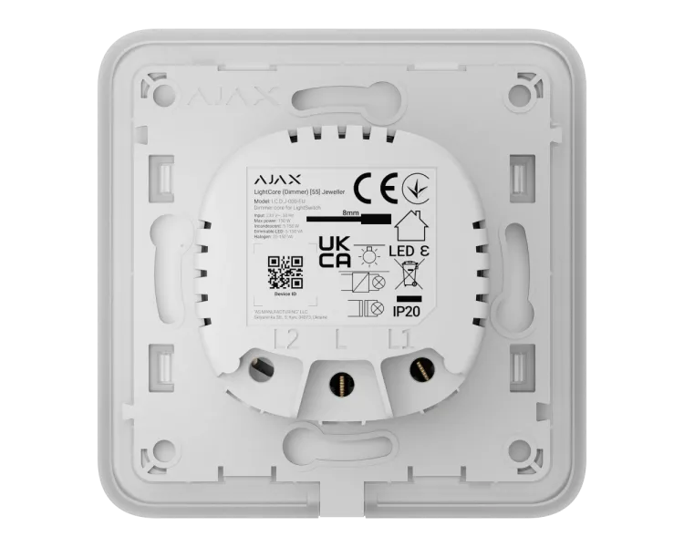 Ajax SoloButton (Dimmer) [55] (8EU) ASP white Кнопка