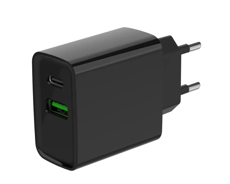 Gembird TA-UC-PDQC20-01-BK (USB Type A + USB Type C) Мережевий зарядний пристрій