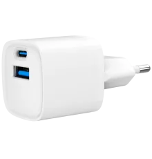 Gembird TA-UC-PDQC20-W-01 (USB Type A + USB Type C) Мережевий зарядний пристрій