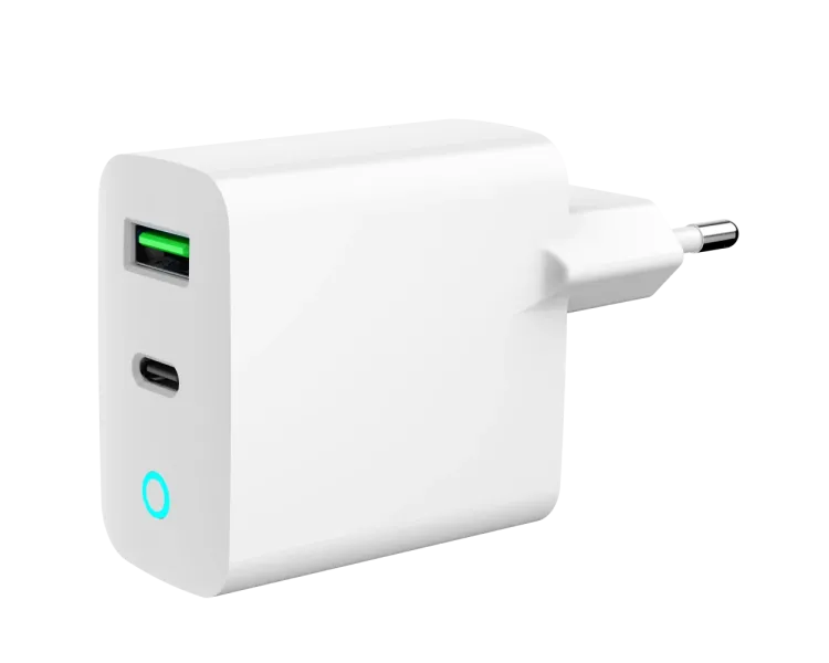Gembird TA-UC-PDQC20L-W-01 1 USB-A + 1 Type-C (PD20Вт + QC3.0 18Вт) Мережевий зарядний пристрій