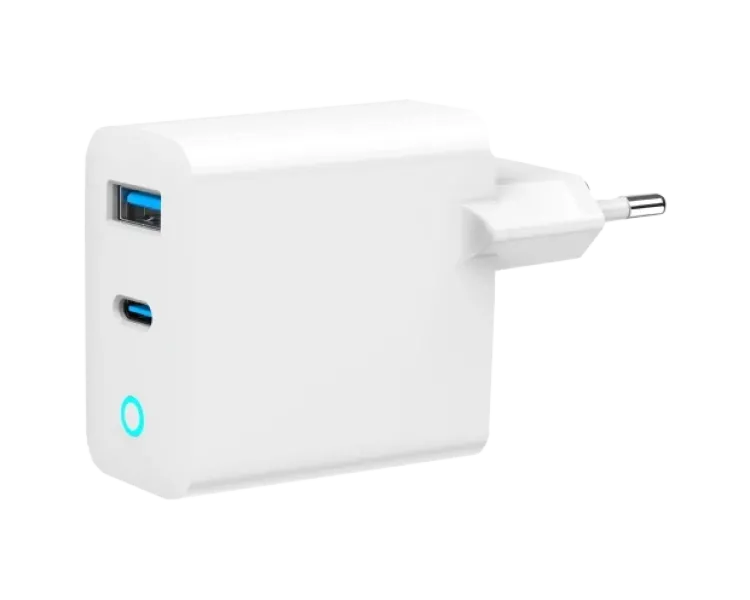 Gembird TA-UC-PDQC45L-W-01 (USB-A + Type-C) Мережевий зарядний пристрій