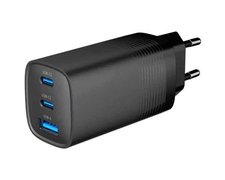 Gembird TA-UC-PDQC65-01-BK (USB Type A + USB Type C) Мережевий зарядний пристрій