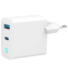 Gembird TA-UC-PDQC65L-W-01 (USB Type A + USB Type C) Мережевий зарядний пристрій