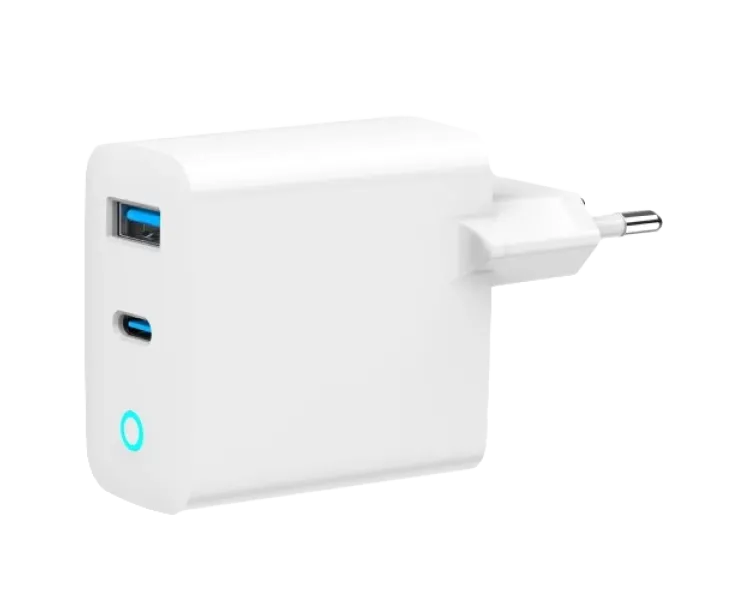 Gembird TA-UC-PDQC65L-W-01 (USB Type A + USB Type C) Мережевий зарядний пристрій