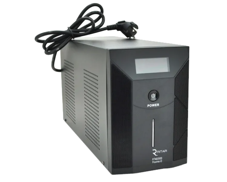 Ritar RTM2000 (1200W) Proxima-D LCD, AVR, 2st, 3xSCHUKO socket, 4x12V7,5Ah Джерела безперебійного живлення