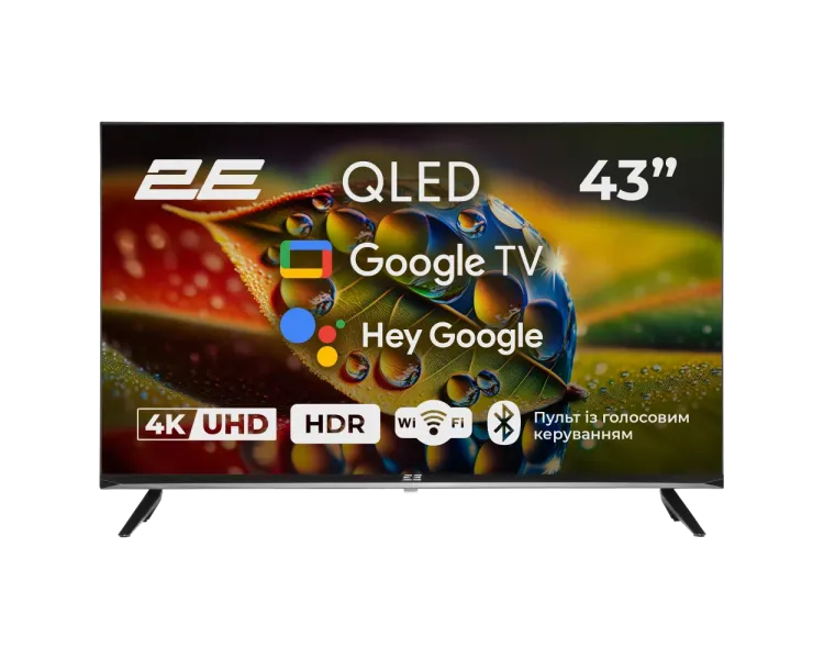 2E 43A77Q 43” дюйма 3840x2160 QLED Google TV Телевізор