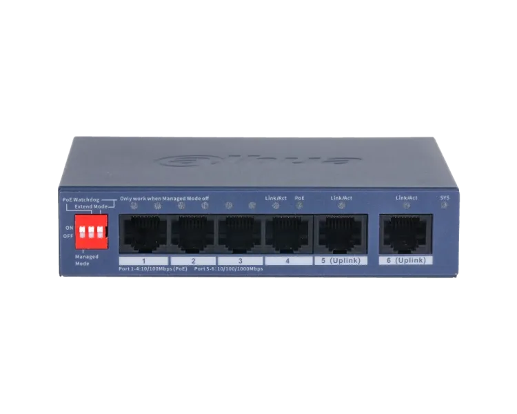 Dahua DH-CS4006-4ET2GT-36 PoE Комутатор 6 портів керований