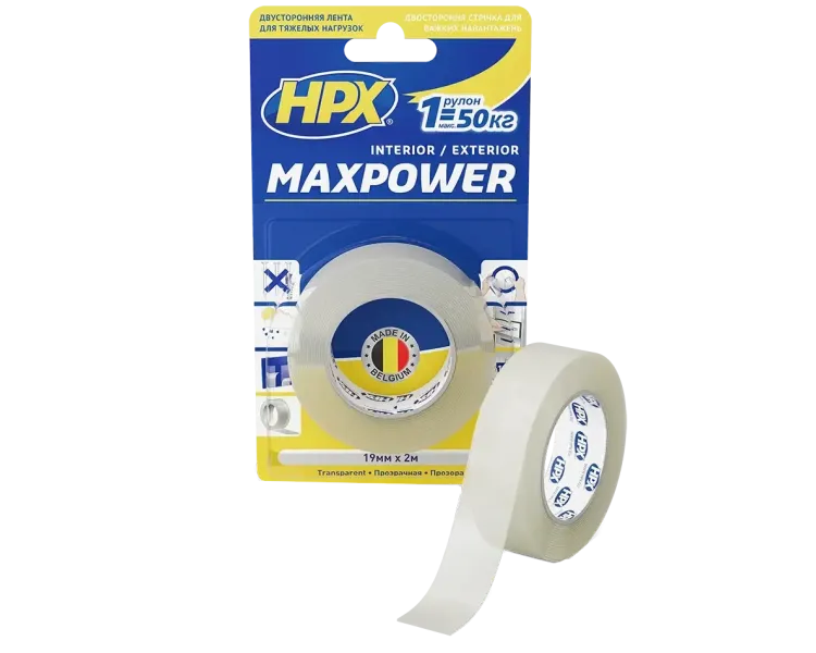 MAXPOWER HT1905 19мм х 5м Стрічка двохстороння