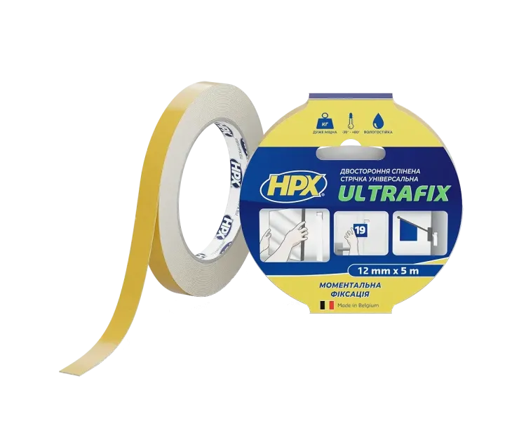HPX DSU1205 ULTRAFIX 12мм х 5м Стрічка двохстороння