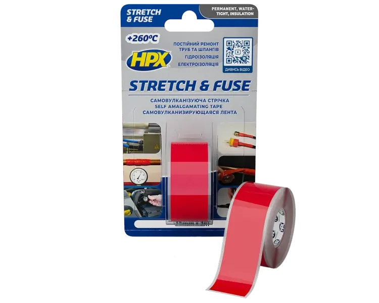 HPX SO2503 Stretch&Fuse 25мм х 3м Стрічка силіконова вулканізуюча