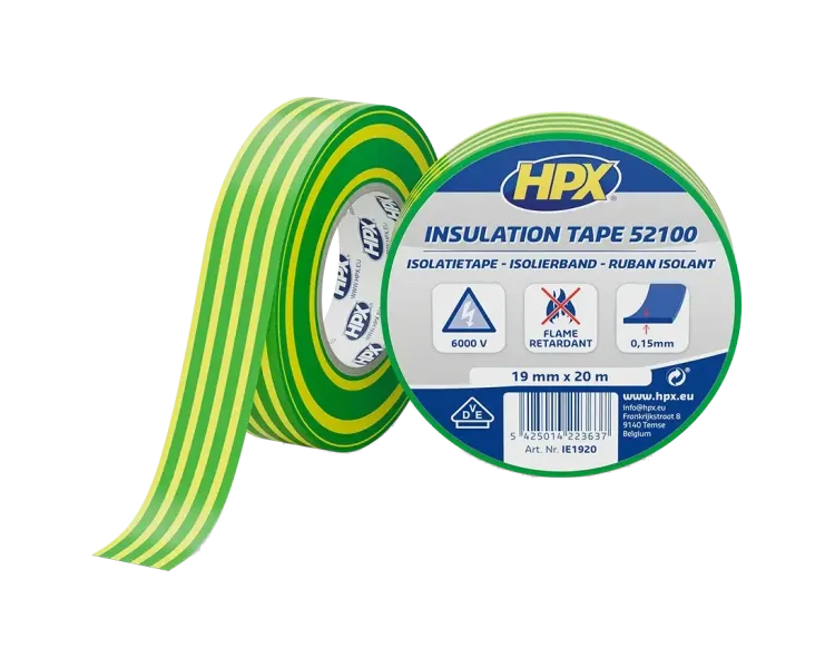 HPX IE1920 HPX52100 19мм х 20м Стрічка ПВХ ізоляційна