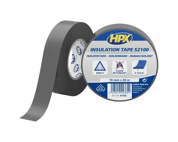 HPX IG1920 HPX52100 19мм х 20м Стрічка ПВХ ізоляційна