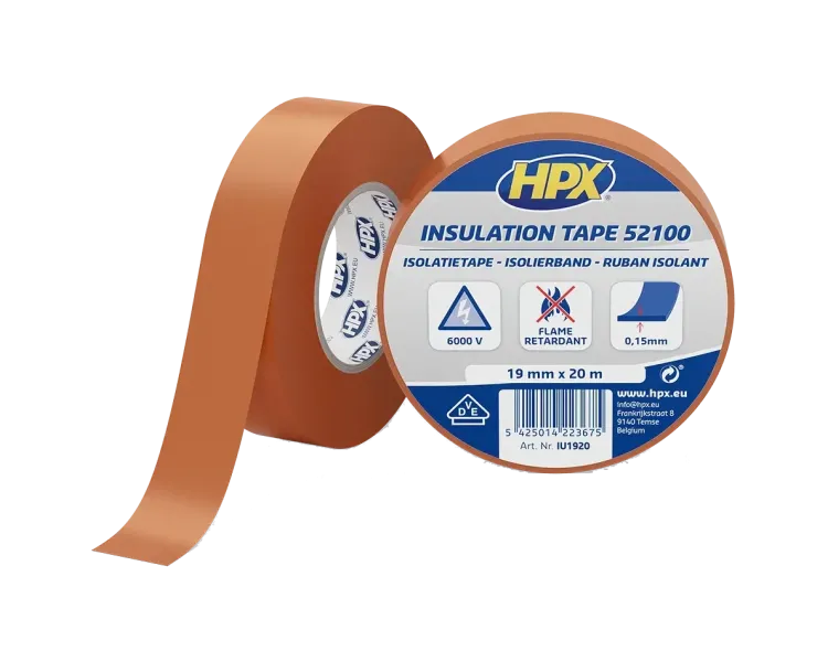 HPX IU1920 HPX52100 19мм х 20м Стрічка ПВХ ізоляційна