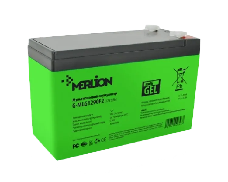 MERLION G-MLG1290F2 9А•г 12В мультигель Свинцево-кислотна акумуляторна батарея