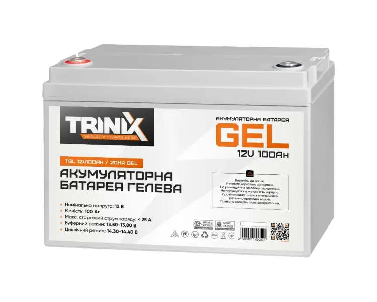 Trinix TGL12V100Ah/20Hr Акумулятор 12В 100А/год гелевий