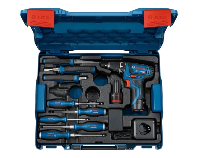 Bosch Professional (060186810R) Набор ручных инструментов с шуруповертом