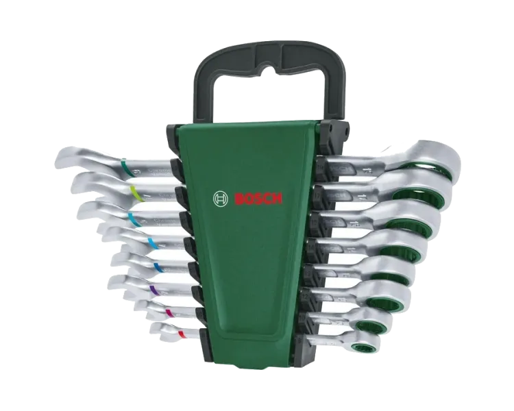 Bosch (1600A027PS) з тріскачкою 8 шт Набір ключів комбінованих