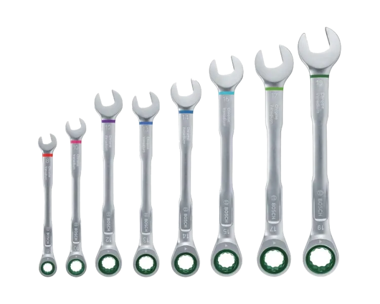 Bosch (1600A027PS) з тріскачкою 8 шт Набір ключів комбінованих