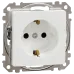 Schneider Electric Sedna Design & Elements SDD111022 з заземлення та шторками Розетка
