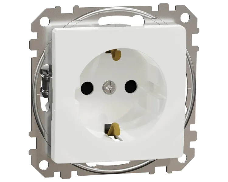 Schneider Electric Sedna Design & Elements SDD111022 з заземлення та шторками Розетка
