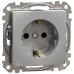 Schneider Electric Sedna Design & Elements SDD113022 з заземленням та шторками Розетка
