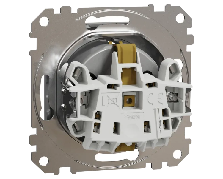 Schneider Electric Sedna Design & Elements SDD113022 з заземленням та шторками Розетка