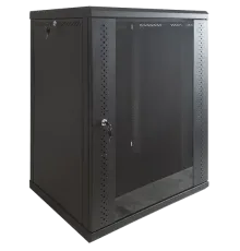 EServer 12U 600х350х637 скло, чорна Шафа