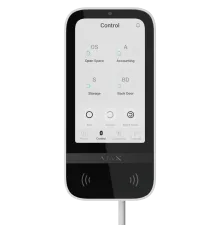 Клавіатура дротова сенсорна Ajax Superior KeyPad TouchScreen white Fibra
