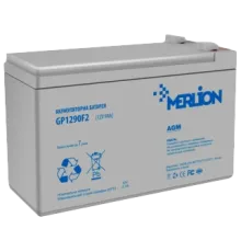 MERLION GP1290F2 AGM 12В 9 А•г Свинцево-кислотна акумуляторна батарея