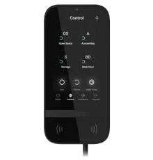 Клавіатура дротова сенсорна Ajax Superior KeyPad TouchScreen black Fibra