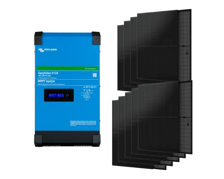 Victron Energy EasySolar-II GX 48/3000/35-32 + AIKO-A445-MAH54Mb 2.4 кВт Система автономного живлення однофазна